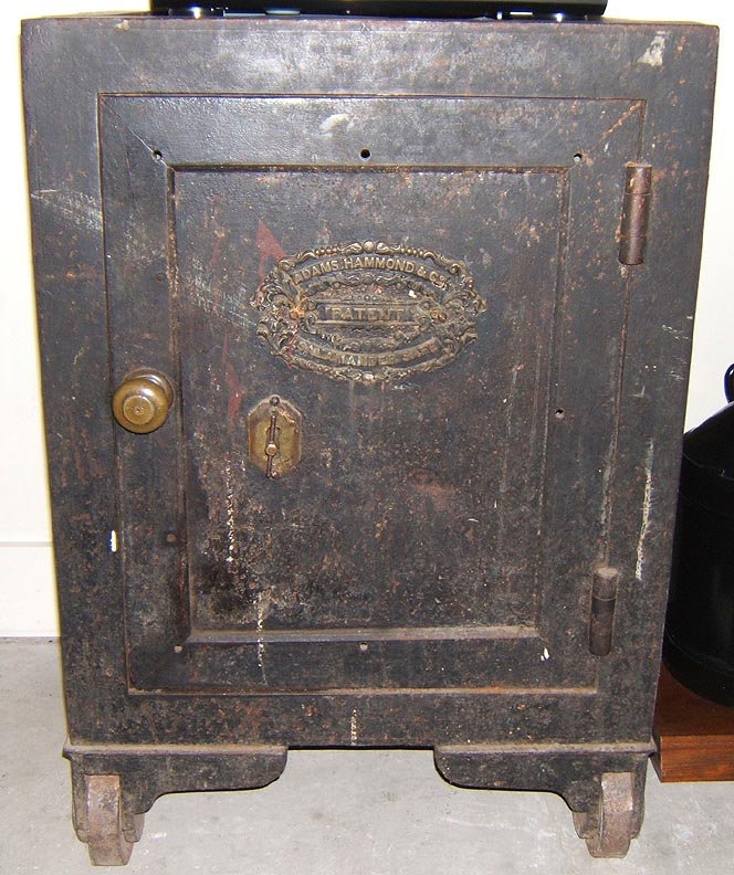 Antique Brass Safe Plaque Herring Farrel & Sherman NY